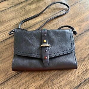 Frye Black Leather Crossbody Bag